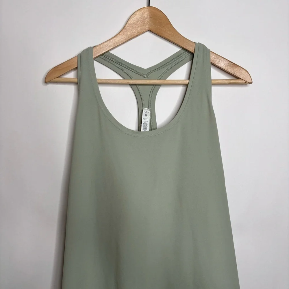 LULULEMON Cool Racerback Tank Top Nulu In Green Fern size 20